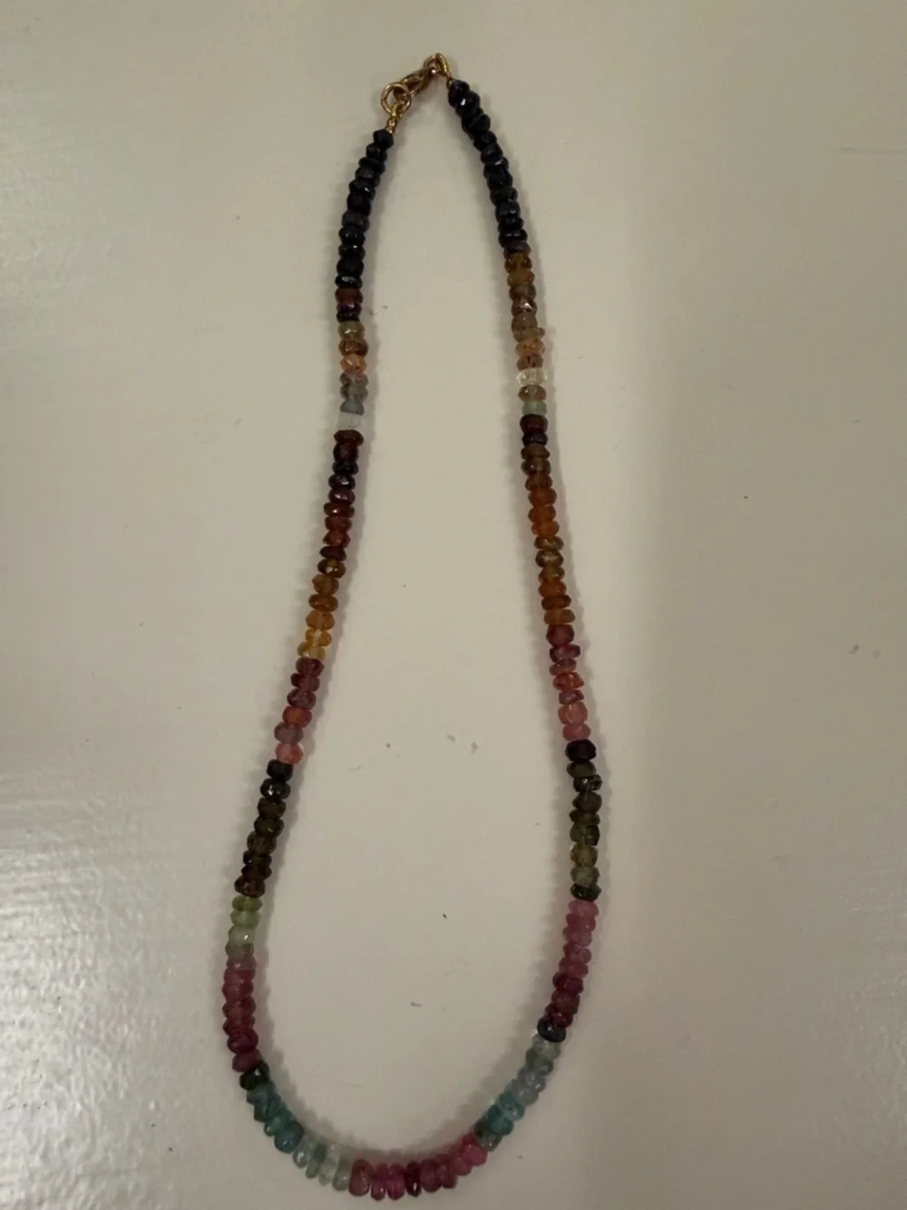 Multicolor Tourmaline Beaded Necklace - Elegant Women’s Jewelry - Picture 1 of 1